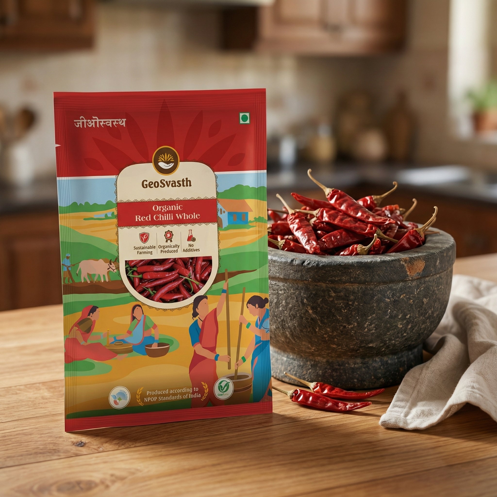Organic Red Chilli Whole